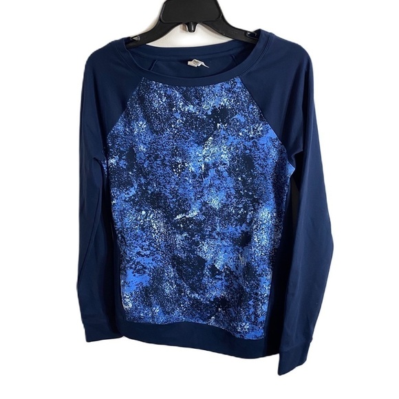 Under Armour UA StudioLux Take A Chance Crew Blue Long Sleeve Sweatshirt Small - Picture 2 of 7